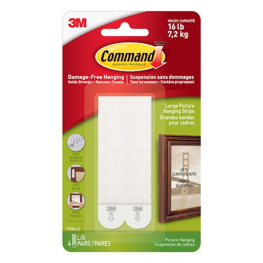 12 Packs: 4 ct. (48 total) Command™ Large White Picture Hanging Strips